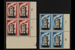 1956 Europa Complete Set, SG 836/837, As Never Hinged Mint Marginal BLOCKS OF FOUR. (2 Blocks, 8 Stamps) For More Images - Sonstige & Ohne Zuordnung