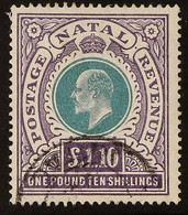 NATAL 1902 £1.10s Green And Violet, SG 143, Fine Used. For More Images, Please Visit Http://www.sandafayre.com/itemdetai - Unclassified