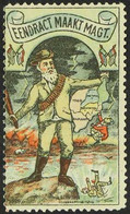 TRANSVAAL 1900 'EENDRACT MAAKT MAGT' Colourful Boer War Propaganda Label, Never Hinged Mint, Fresh & Very Scarce. For Mo - Unclassified