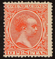 1889 10 Peseta Rose Red "Alfonso XIII", Edifil 228, Sc 270, SG 288, Fine Mint With Graus (Barcelona) Photo Certificate.  - Other & Unclassified