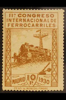 1930 10p Brown Railway Congress (Edifil 481, SG 546, Michel 456), Fine Mint, Tiny Natural Intrusion In Paper At Right, C - Other & Unclassified