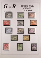 1937-1950 FINE MINT COLLECTION In Hingeless Mounts On Pages, ALL DIFFERENT, Includes 1938-45 Pictorials Set, 1948 Weddin - Turks- En Caicoseilanden