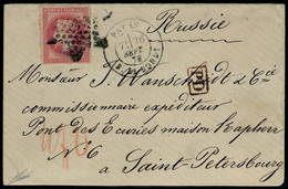 Lettre LES ETATS-UNIS, LSM CàD R. De Bondy 26 Sept 70, Affranchi à 80c Pour Saint-Pétersbourg (Russie), Taxe Prussienne, - Other & Unclassified