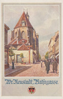 Wiener Neustadt Austria, Bahngasse Street Scene Artist Image, C1920s Vintage Postcard - Wiener Neustadt