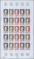 Neuf Sans Charnière N° 284/5, Europa 1980, Feuille Complète De 25ex ND, Essai De Couleur, Superbe, Photo Web - Otros & Sin Clasificación