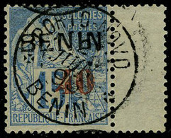 Oblitéré N° 15, 40 S/15c Bleu BdF, TB, Signé Brun - Other & Unclassified