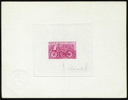 N° 230, 75f Cycle Hirondelle, épreuve D'artiste En Rose Carminé, Signée, Cachet à Sec, T.B. - Other & Unclassified