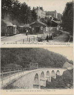 AIX LES BAINS - 2 CARTES -LA GARE DU REVARD ET CHEMIN DE FER DU REVARD LE VIADUC TB - Aix Les Bains