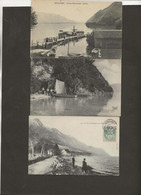 AIX LES BAINS - 6 CARTES  DIFFERENTES LAC DU BOURGET -ANNEE  1907-1910 - Aix Les Bains