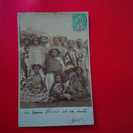 CARTE PHOTO ANALALAVA LA REINE ET SA SUITE RARE - Madagascar