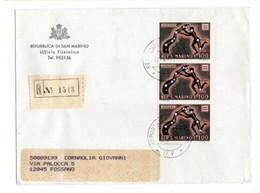 SAN MARINO Segni Dello Zodiaco Raccomandata 2000 - Storia Postale