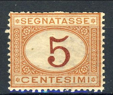 Regno, Tasse 1970 Sass. N. 5 C. 5 Ocra E Carminio ** GO MNH Cat. € 1250 Firma A. Diena - Portomarken