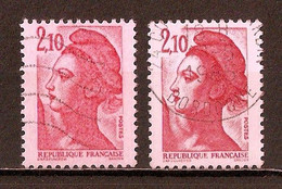 1984 Liberté De Gandon N°2319 Variété Fond Rosé / Défaut D'essuyage - Used Stamps