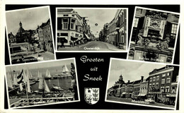 GROETEN UIT SNEEK LEEUWENBURG OOSTERDIJK BORDES STADHUIS MARKTSTRAAT   Friesland  HOLLAND HOLANDA NETHERLANDS - Sneek