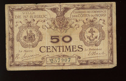 Billet De 50c De Saint Brieux. Comme Commerce Cotes Du Nord - Otros & Sin Clasificación