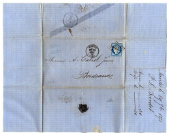 TB 2948 - 1873 - LAC - Lettre De Mr P.L. BARDOT à NANTES Pour BORDEAUX - 1849-1876: Classic Period