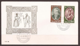 ICELAND. 1978. FAMOUS ICELANDERS COVER - Lettres & Documents