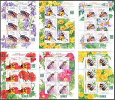 Poland 2021. Beneficial Insects. Fauna. Bee. 6 Mini Sheets. Imerforated. Mi 5292- 97. MNH - Blocs & Hojas