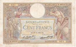 BILLETE DE FRANCIA DE 100 FRANCS DEL 29-12-1932 LUC OLIVIER MERSON  (BANKNOTE) - 100 F 1908-1939 ''Luc Olivier Merson''