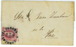 BK1780 - ARGENTINA - POSTAL HISTORY - FANTASTIC Jalil # 16 On Cover From PARANA 1866 - Covers & Documents