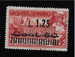 SAINT MARIN/SAN MARINO - 1927 Espresso Sovrastampato  E6*  MH - Francobolli Per Espresso