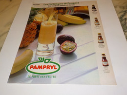 ANCIENNE PUBLICITE JUS DE FRUIT PAMPRYL  1988 - Poster & Plakate