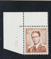 Boudewijn Bril Nr. 1028 - 2,5 Fr. Postfris Xx - Drukdatum 7.V.63 - 1953-1972 Lunettes