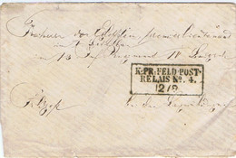 Lettre De LONGWY Du 12/08 (1871) K:PR: FELDPOST RELAIS N°.4 Pour Le Freiherr Von Eglofstein Premier Lieutenant 1er Bat. - Guerra Del 1870
