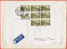 Repubblica Di San Marino - 2002 - 1 + Block Of 6 X 500 Unesco + 100 Acquaviva - Medium Envelope - Viaggiata Da Dogana, R - Brieven En Documenten