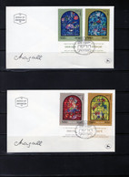 Israel    FDC  CHAGALL WINDOWS - Verres & Vitraux