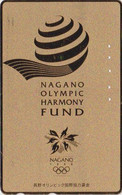 TC DOREE JAPON / 110-016 - Sport - JEUX OLYMPIQUES NAGANO * Série HARMONY FUND * - OLYMPIC GAMES - JAPAN GOLD Phonecard - Olympische Spelen