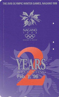TC JAPON / 270-03459 - SPORT - JEUX OLYMPIQUES NAGANO ** 2 YEARS ** - OLYMPIC GAMES JAPAN Free Phonecard - Giochi Olimpici