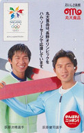 TC JAPON /110-016 - SPORT - JEUX OLYMPIQUES NAGANO  - SKI Skieurs - OLYMPIC GAMES JAPAN Phonecard - Jeux Olympiques