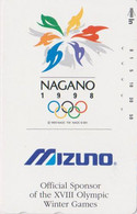 TC JAPON / 110-011 - SPORT - JEUX OLYMPIQUES NAGANO ** MIZUMO **  - OLYMPIC GAMES JAPAN Phonecard - Jeux Olympiques