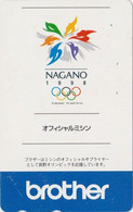 TC JAPON / 110-016 - SPORT - JEUX OLYMPIQUES NAGANO ** BROTHER ** - OLYMPIC GAMES JAPAN Phonecard - Olympische Spiele