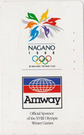 TC JAPON / 110-182331 - SPORT - JEUX OLYMPIQUES NAGANO ** AMWAY ** - OLYMPIC GAMES JAPAN Free Phonecard - Olympische Spelen