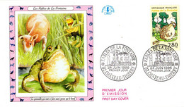 " FABLES DE LA FONTAINE : LA GRENOUILLE QUI VEUT... " Sur Enveloppe 1er Jour De 1995 N°YT 2959 Parfait état FDC - Contes, Fables & Légendes