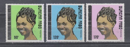 Burkina Faso 1990 Hair Style Of Local Women Stamps 3v MNH - Burkina Faso (1984-...)
