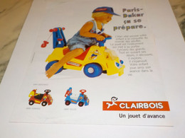 ANCIENNE PUBLICITE PARIS DAKAR CA SE PREPARE AVEC CLAIRBOIS I 1988 - Sonstige & Ohne Zuordnung