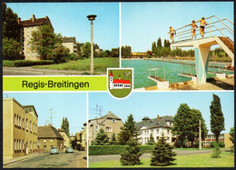 F1552 - TOP Regis Breitingen Neubauten Freibad Schule - Bild Und Heimat Reichenbach - Borna