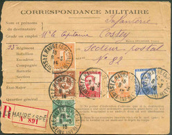 N°108/110-116-123-125 - Affr. PELLENS obl. Sc LE HAVRE (SPECIAL) sur Enveloppe Correspondance Militaire en Recommandé Le - Andere & Zonder Classificatie