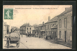 CPA Egriselles-le-Bocage, La Bureau De Poste Et La Place Du Marche - Egriselles Le Bocage