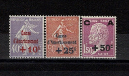 FRANCE STAMP TIMBRE N° 249/51 " CAISSE AMORTISSEMENT 2eme SERIE 1928 " NEUF Xx LUXE W283 - Neufs