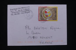 POLYNÉSIE - Enveloppe Du Collège De Mataura Tubuai Par Avion Pour La France En 2000 - L 97832 - Storia Postale