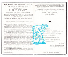 DP Marie Demey ° Grammene Deinze 1873 † Moorsele Wevelgem 1951 X C. Lapeire / Dumolein Soete Lezy Letens Vancompernolle - Andachtsbilder
