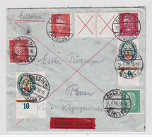 Deutsches Reich Express Brief Mit Hindenburg ZD-Frankatur Portorichtig - Cartas