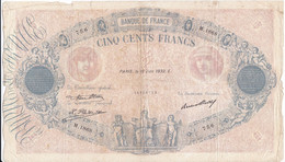 BILLETE DE FRANCIA DE 500 FRANCS DEL 16-6-1932  (BANKNOTE) BLEU ET ROSE - 500 F 1888-1940 ''Bleu Et Rose''