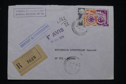 NOUVELLE CALÉDONIE - Enveloppe Commerciale En Recommandé De Bourail Pour Nouméa En 1974 - L 97864 - Cartas & Documentos
