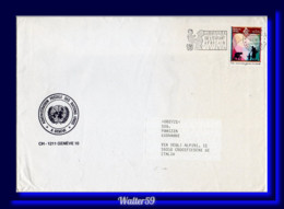 1994 United Nations NU ONU Bureau De Geneve Lettre Voyagee Pour L'Italie - Storia Postale