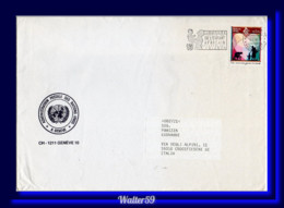 1994 United Nations NU ONU Bureau De Geneve Lettre Voyagee Pour L'Italie - Briefe U. Dokumente